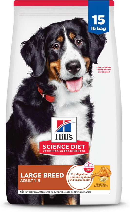 Hill's Science Diet Adult Large Breed Chicken & Barley Dry Dog Food, 15-lb bag