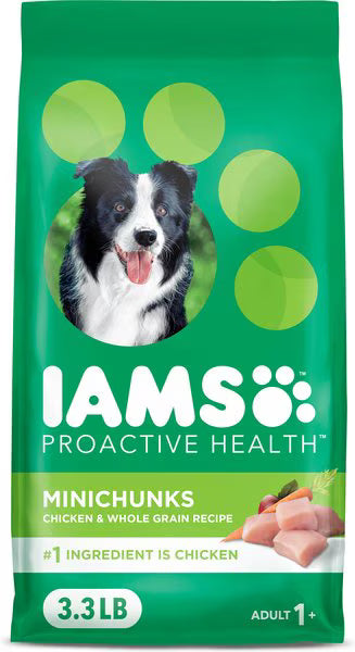 Iams Proactive Health Minichunks with Real Chicken & Whole Grains Dry Dog Food, 3.3-lb bag By Iams