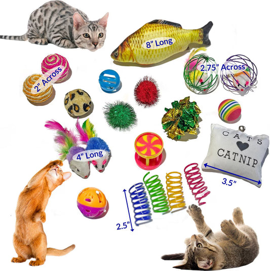Pet Fit For Life Multi Pack Cat Toy, 20 count