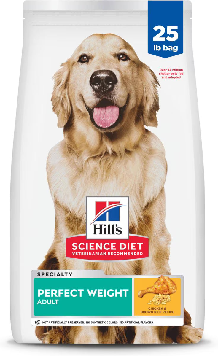 Hill's Science Diet Adult Perfect Weight Management Chicken Recipe Dry Dog Food, 25-lb bag
