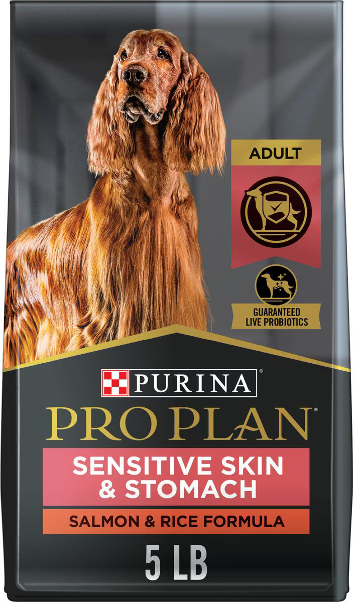 Purina Pro Plan Adult Sensitive Skin & Stomach Salmon & Rice Formula Dry Dog Food, 4-lb bag
