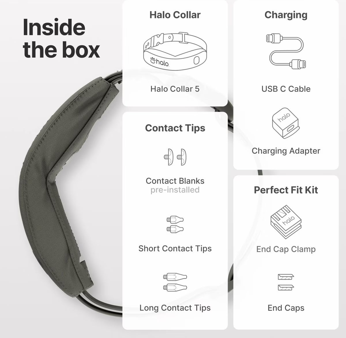 Halo Collar 5 New Wireless Waterproof Plastic Dog Fence & GPS Dog Collar, Midnight Blue