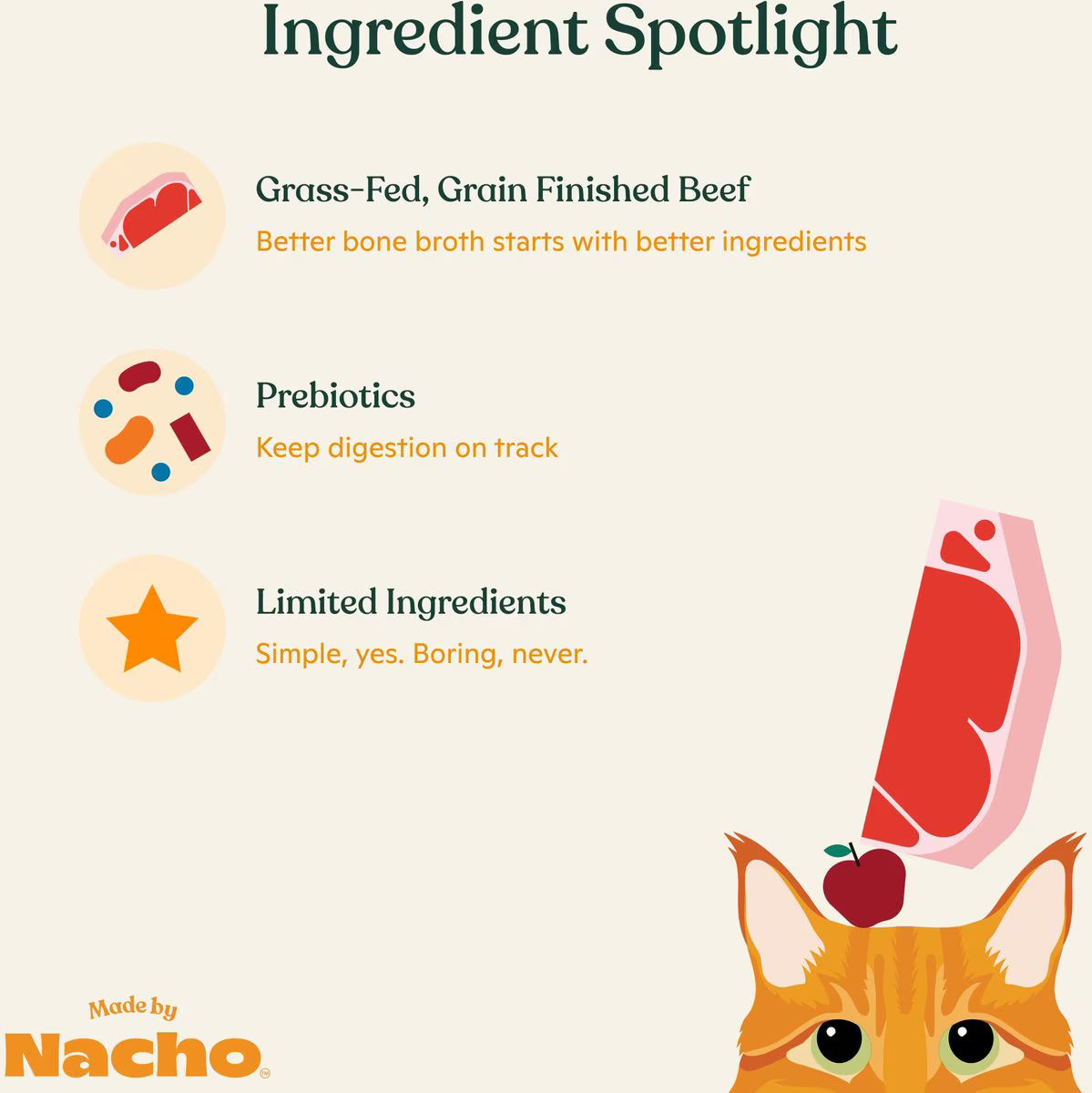 Made by Nacho Beef Bone Broth Grain- Free Wet Cat Food Topper, 11-oz carton