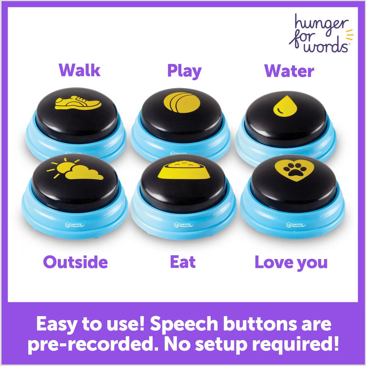 Hunger for Words Talking Pet Essential Words Dog Toy