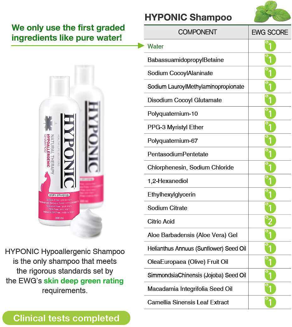 Hyponic Hypoallergenic Cat Shampoo, 10.1-fl oz bottle