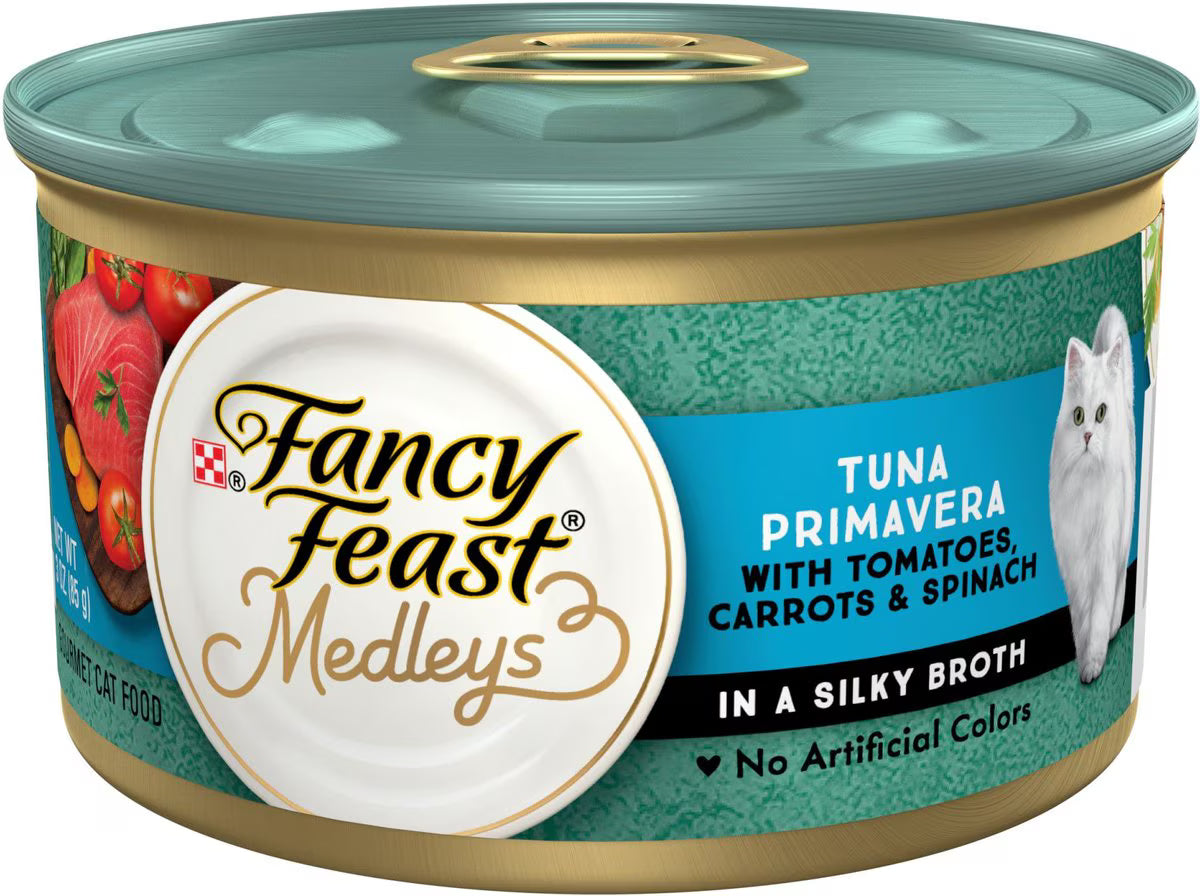 Wet Food Fancy Feast Medleys Tuna Primavera Canned Cat Food, 3-oz, case of 24
