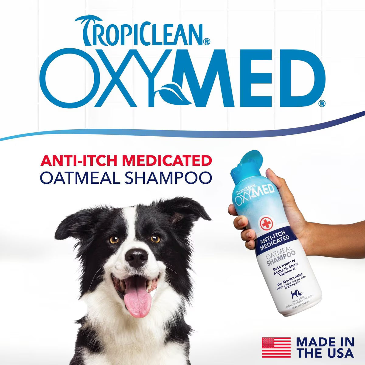 TropiClean OxyMed Medicated Anti-Itch Dog Shampoo, 20-fl oz bottle