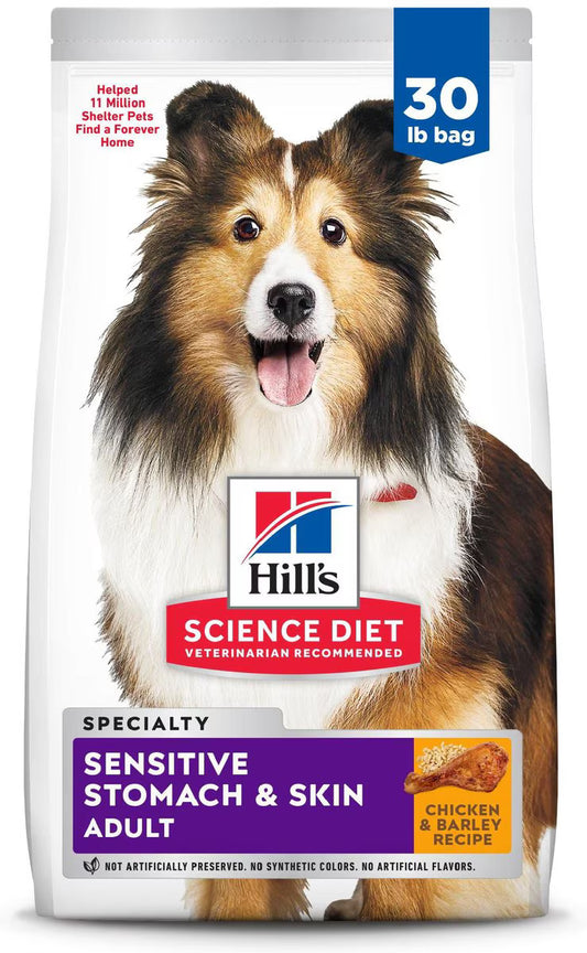 Hill's Science Diet Adult Sensitive Stomach & Sensitive Skin Chicken Recipe Dry Dog Food, 30-lb bag