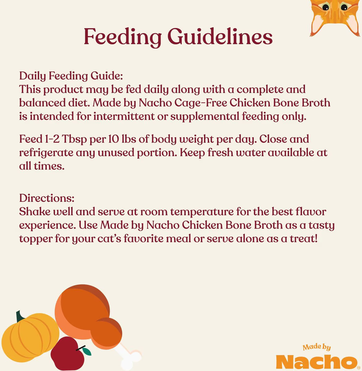 Made by Nacho Turkey Bone Broth Grain- Free Wet Cat Food Topper, 11-oz carton