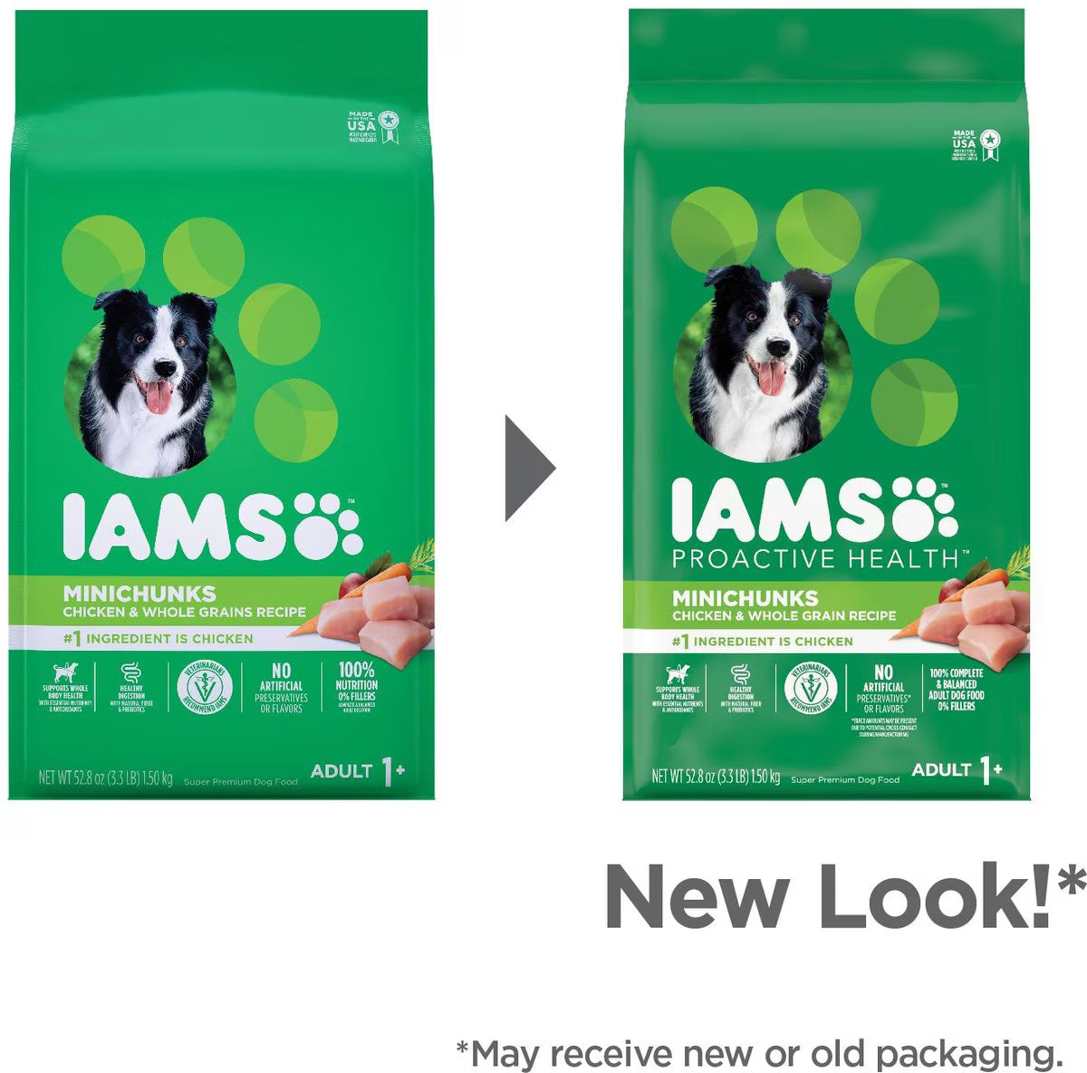 Iams Proactive Health Minichunks with Real Chicken & Whole Grains Dry Dog Food, 3.3-lb bag By Iams