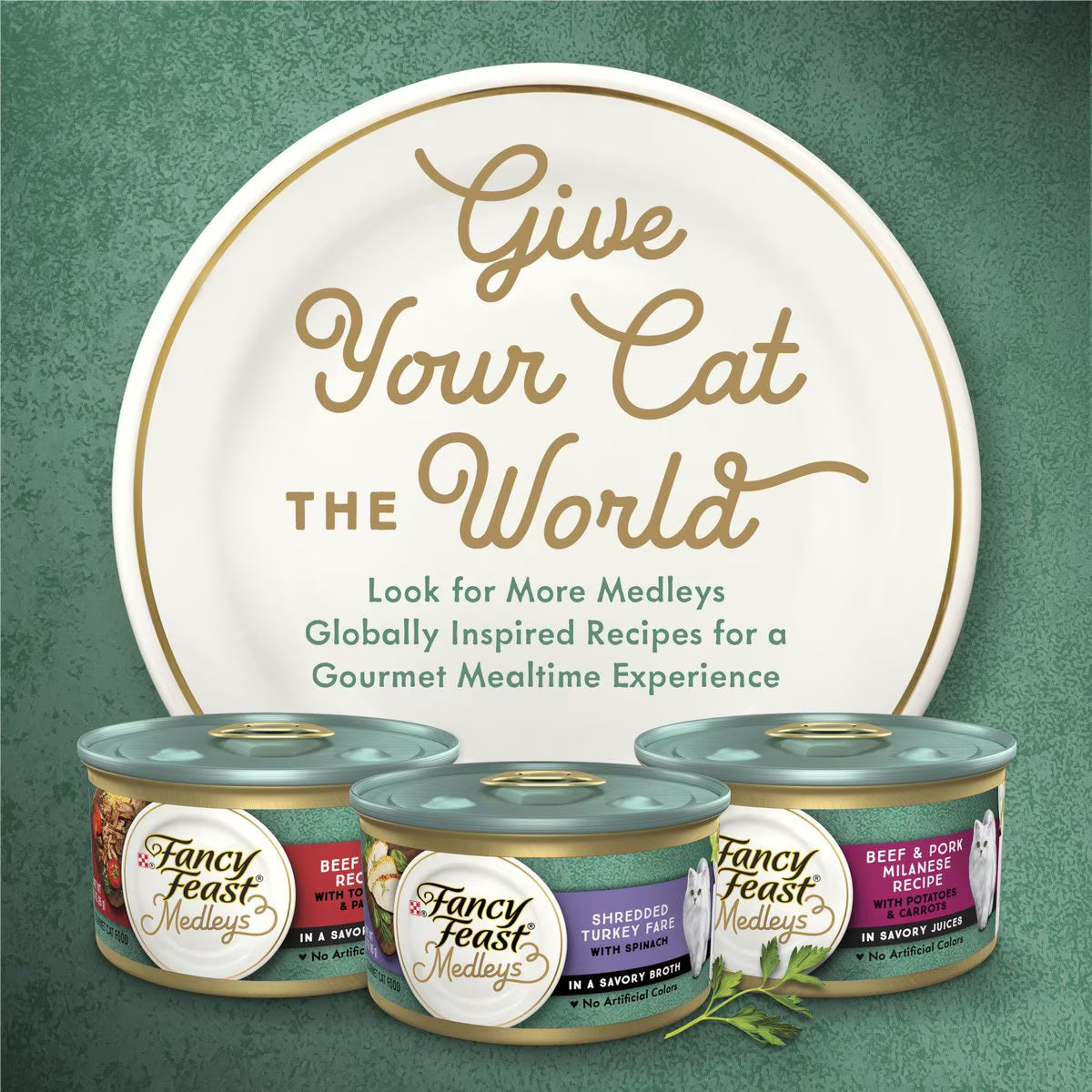 Fancy Feast Medleys White Meat Chicken Florentine with Cheese & Spinach Pate Canned Cat Food, 3-oz, case of 24