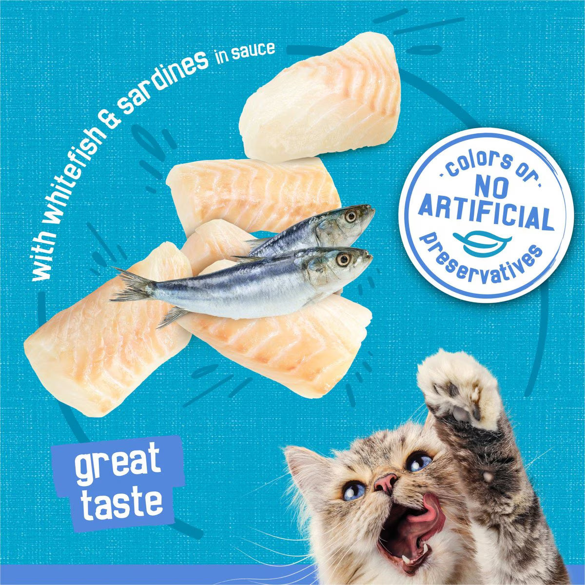Friskies Savory Shreds with Whitefish & Sardines in Sauce Canned Cat Food, 5.5-oz, case of 24