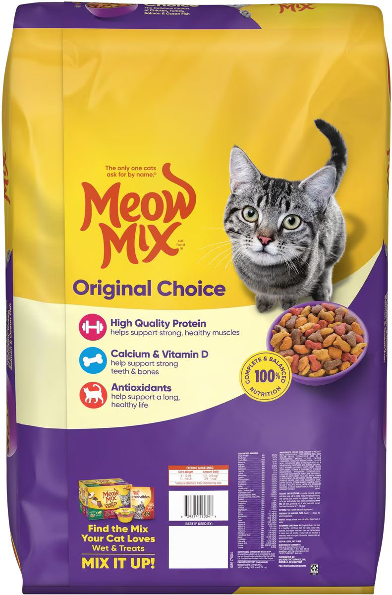 Meow Mix Original Choice Dry Cat Food, 22-lb bag