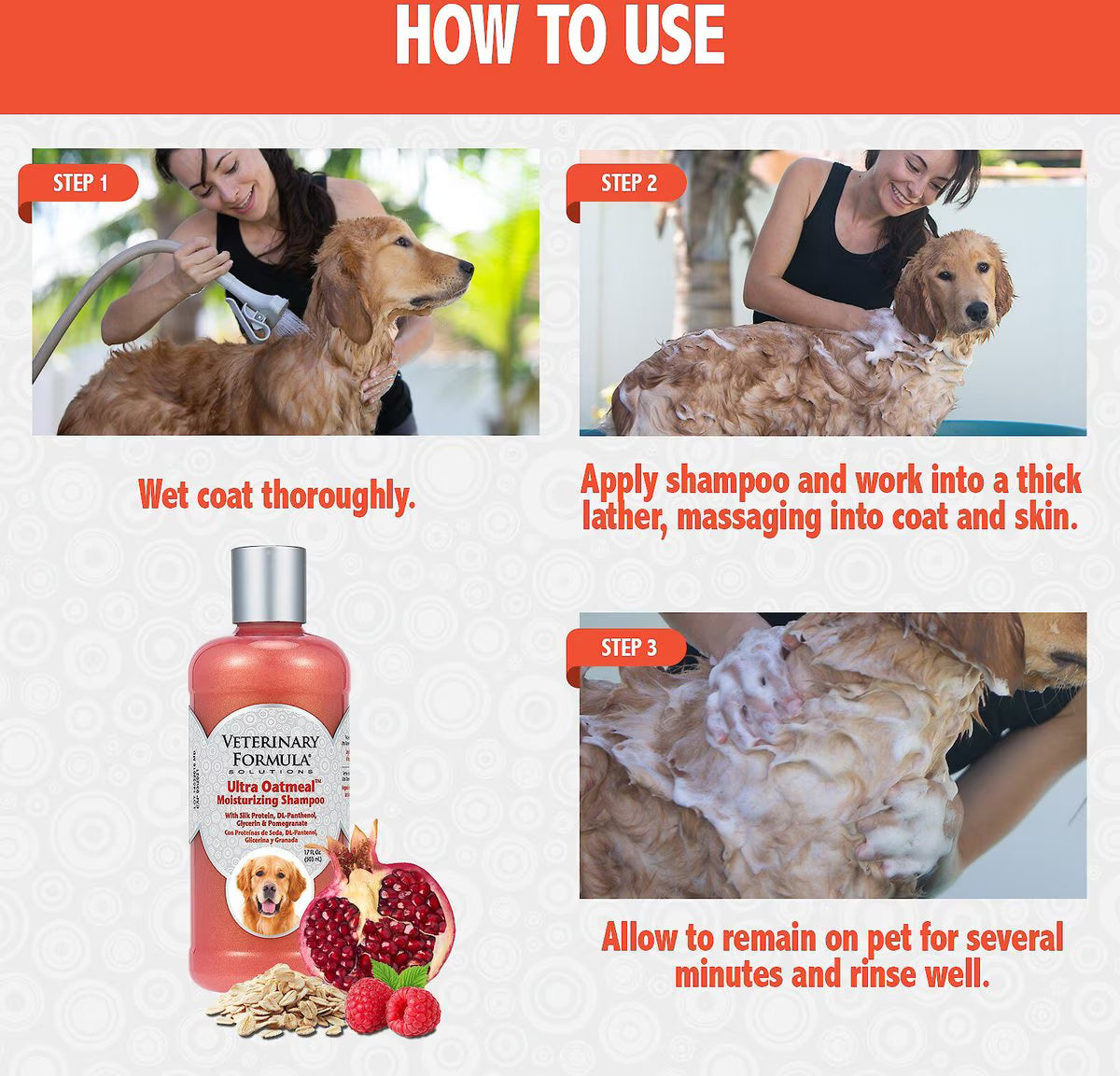 Veterinary Formula Smart Coat Complex Ultra Oatmeal Moisturizing Shampoo for Dogs, 17-fl oz bottle