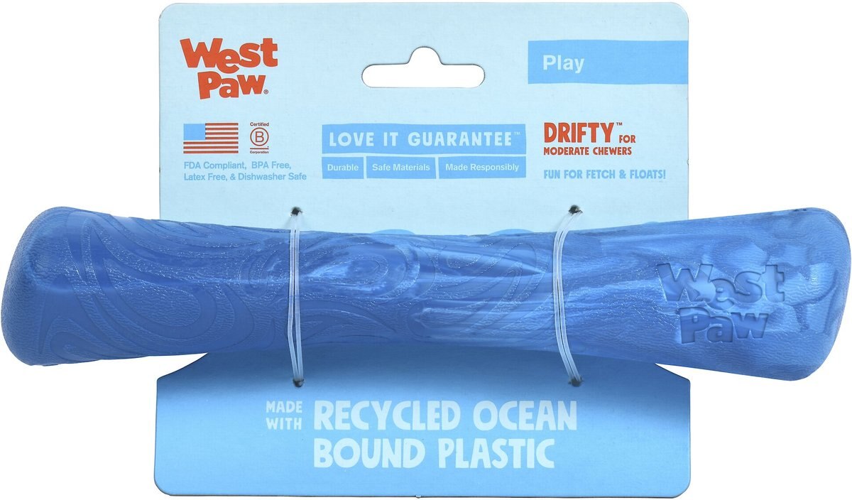 West Paw Drifty Dog Chew Toy, Surf, Large