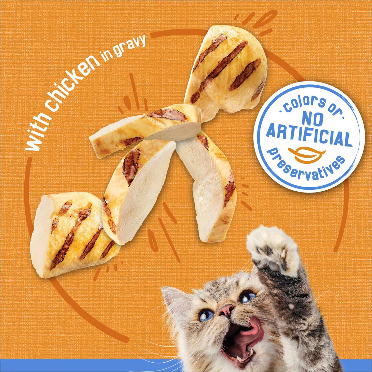 Friskies Savory Shreds with Chicken in Gravy Canned Cat Food, 5.5-oz, case of 24