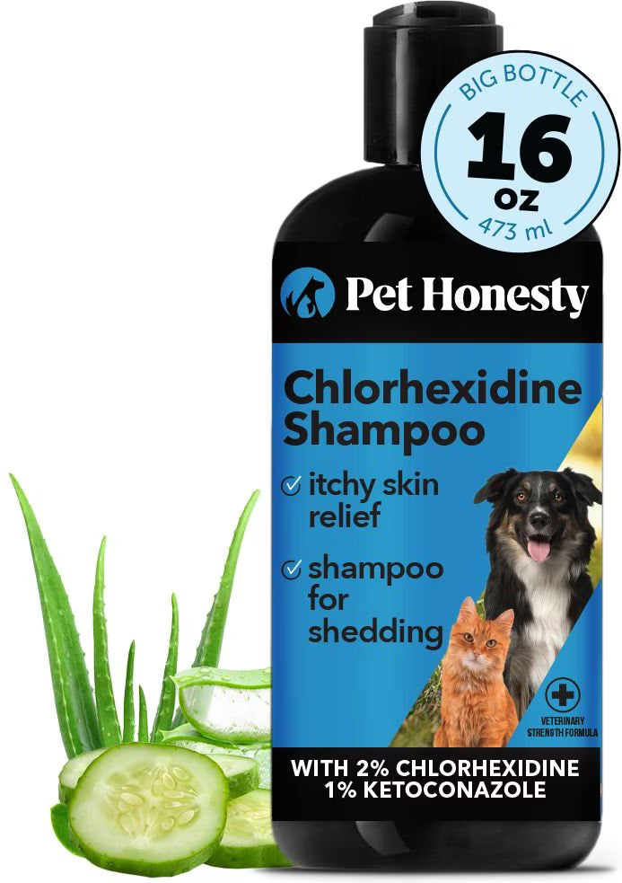 Pet Honesty Chlorhexidine Antibacterial Itchy Skin, Allergy Relief & Sensitive Skin Dog Shampoo