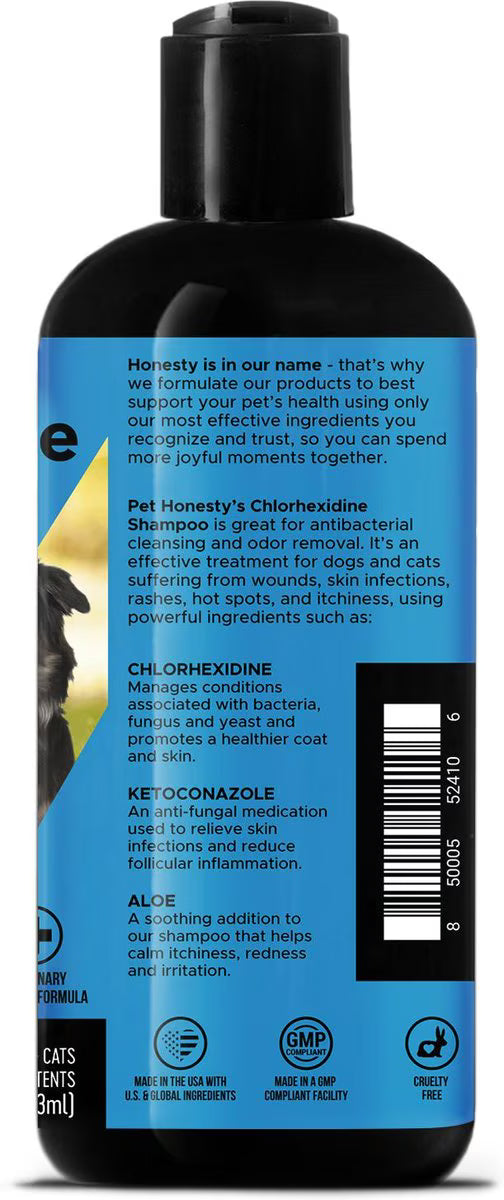 Pet Honesty Chlorhexidine Antibacterial Itchy Skin, Allergy Relief & Sensitive Skin Dog Shampoo