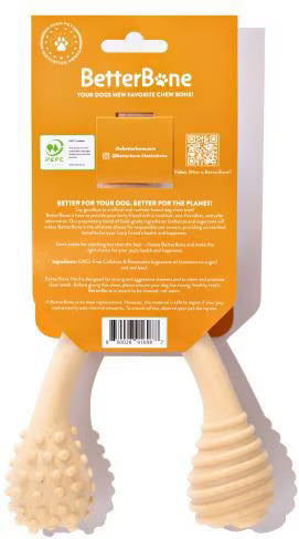 BetterBone Hard Beef Dog Toy, Natural, Large