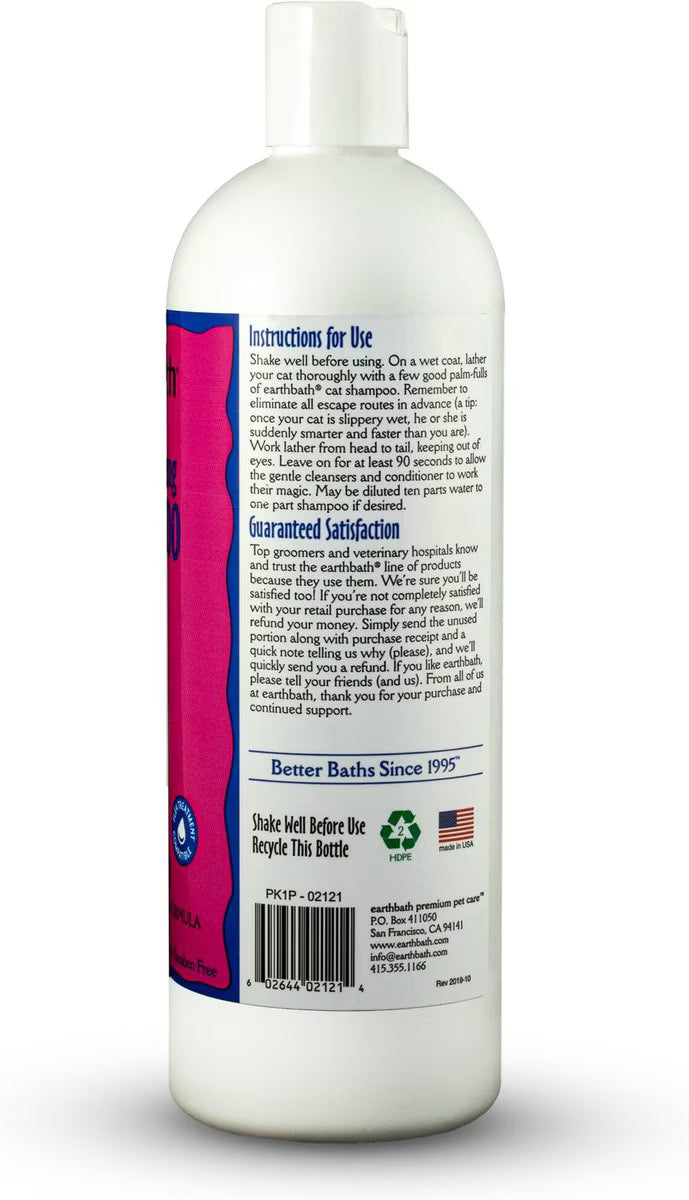 Earthbath 2-in-1 Light Wild Cherry Conditioning Cat Shampoo, 16-fl oz bottle
