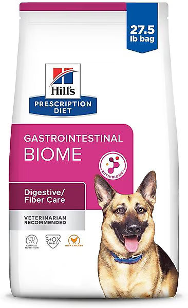 Dry Food Hill's Prescription Diet Gastrointestinal Biome Chicken Flavor Dry Dog Food, 27.5-lb bag